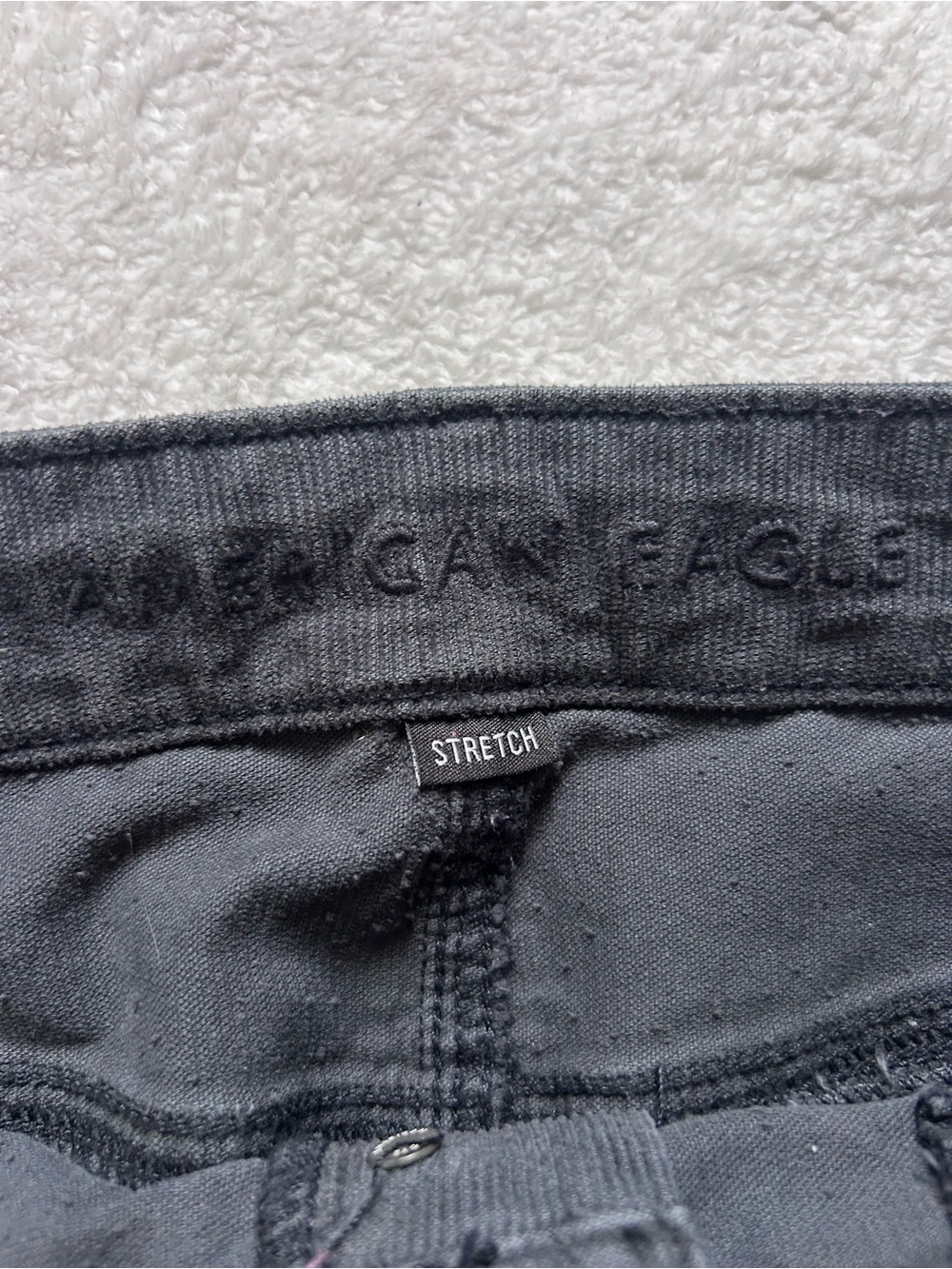 American Eagle High-Rise Button-Fly Charcoal Grey Flare Corduroy Jeans Pants 6 - Picture 8 of 11